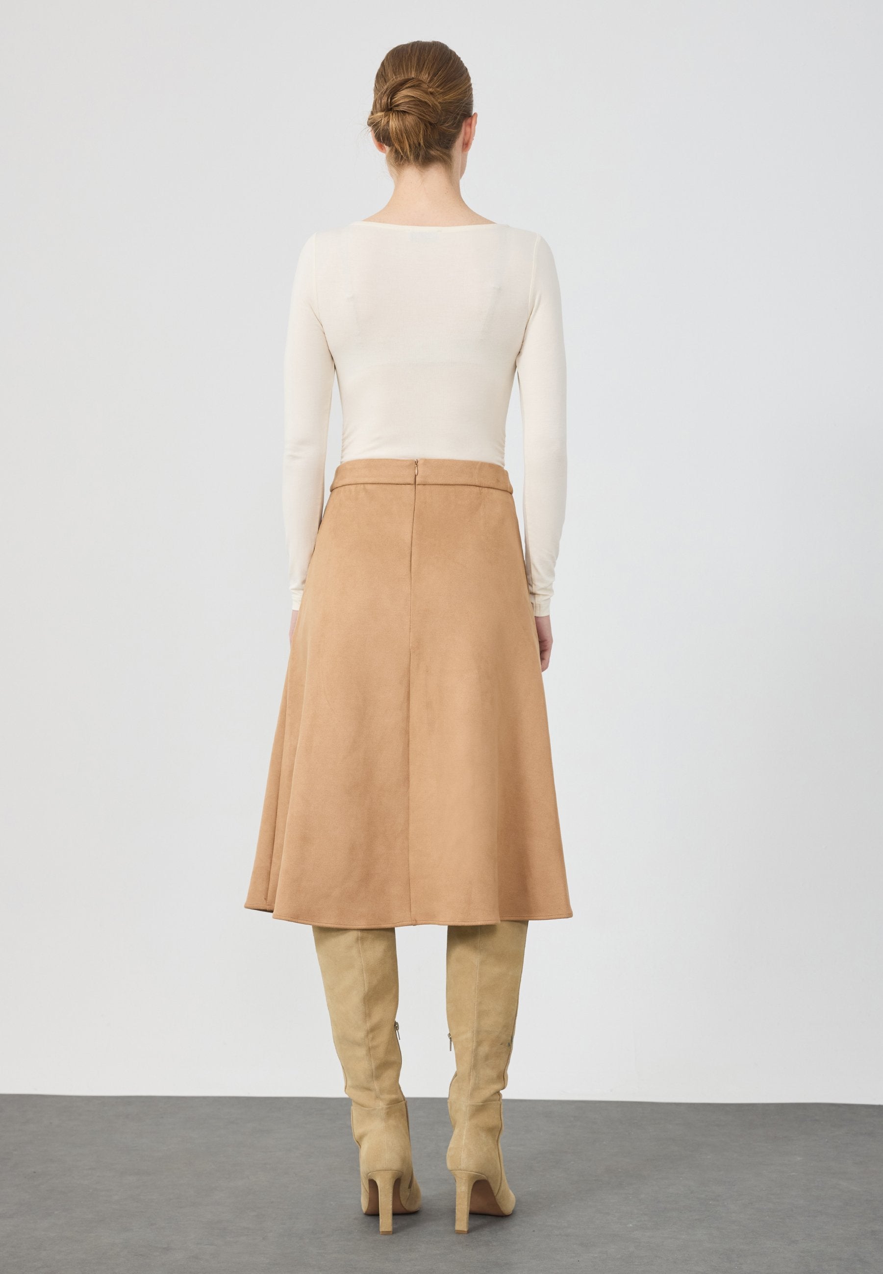 Anna Field SUEDE A LINE SKIRT - A-line Skirt - Brown