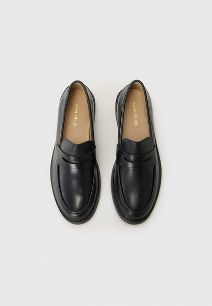 Anna Field LEATHER - Slip-ons - Black