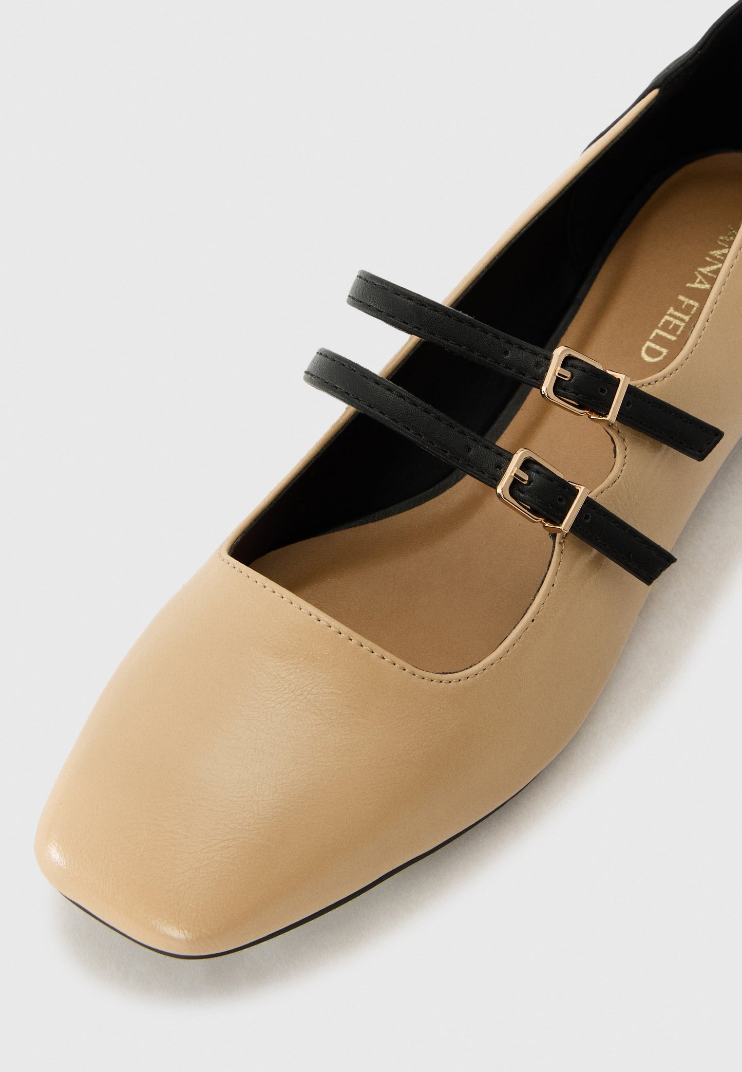 Anna Field Ballet Pumps - Beige/black