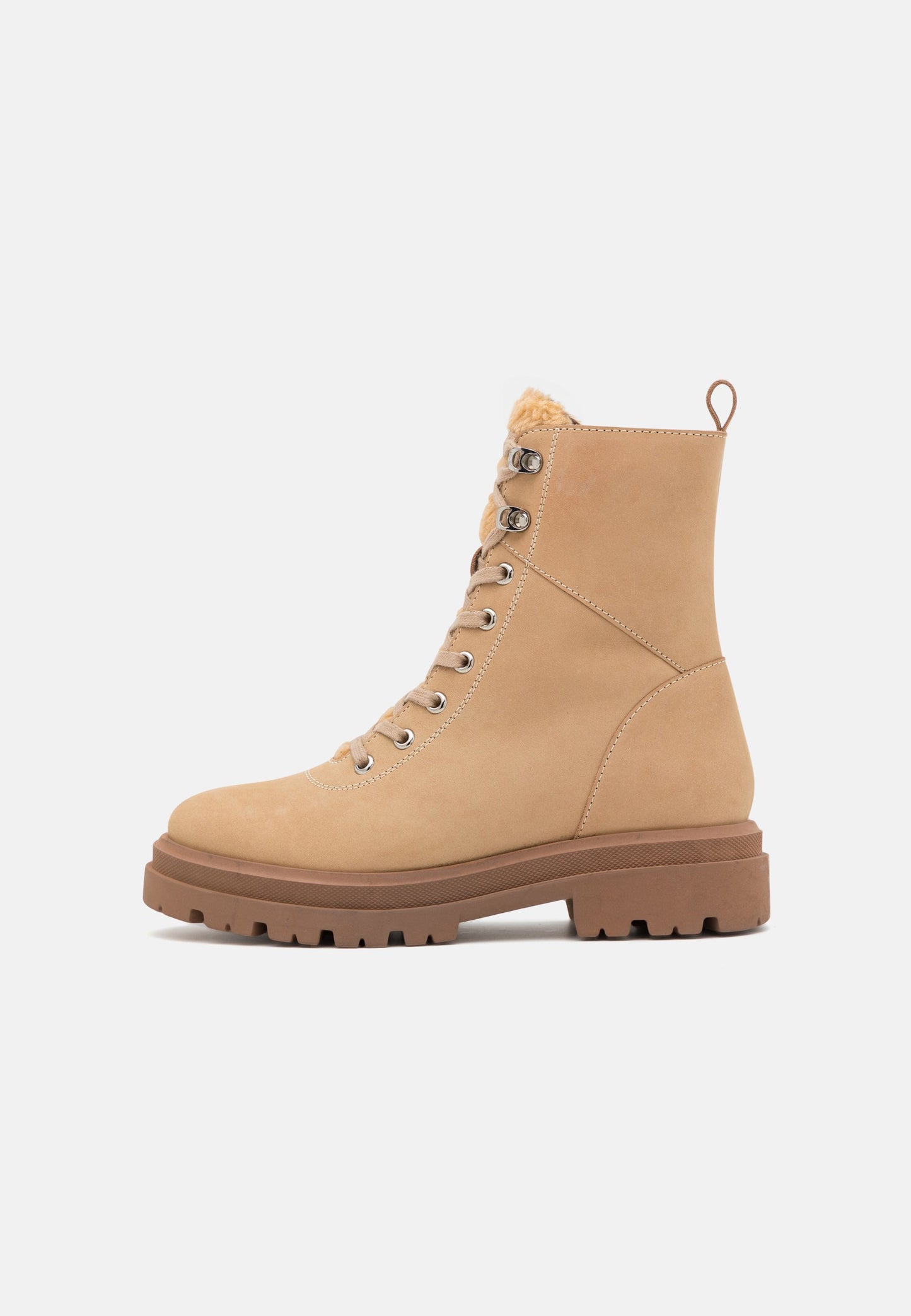 Anna Field Leather - Platform Ankle Boots - Beige