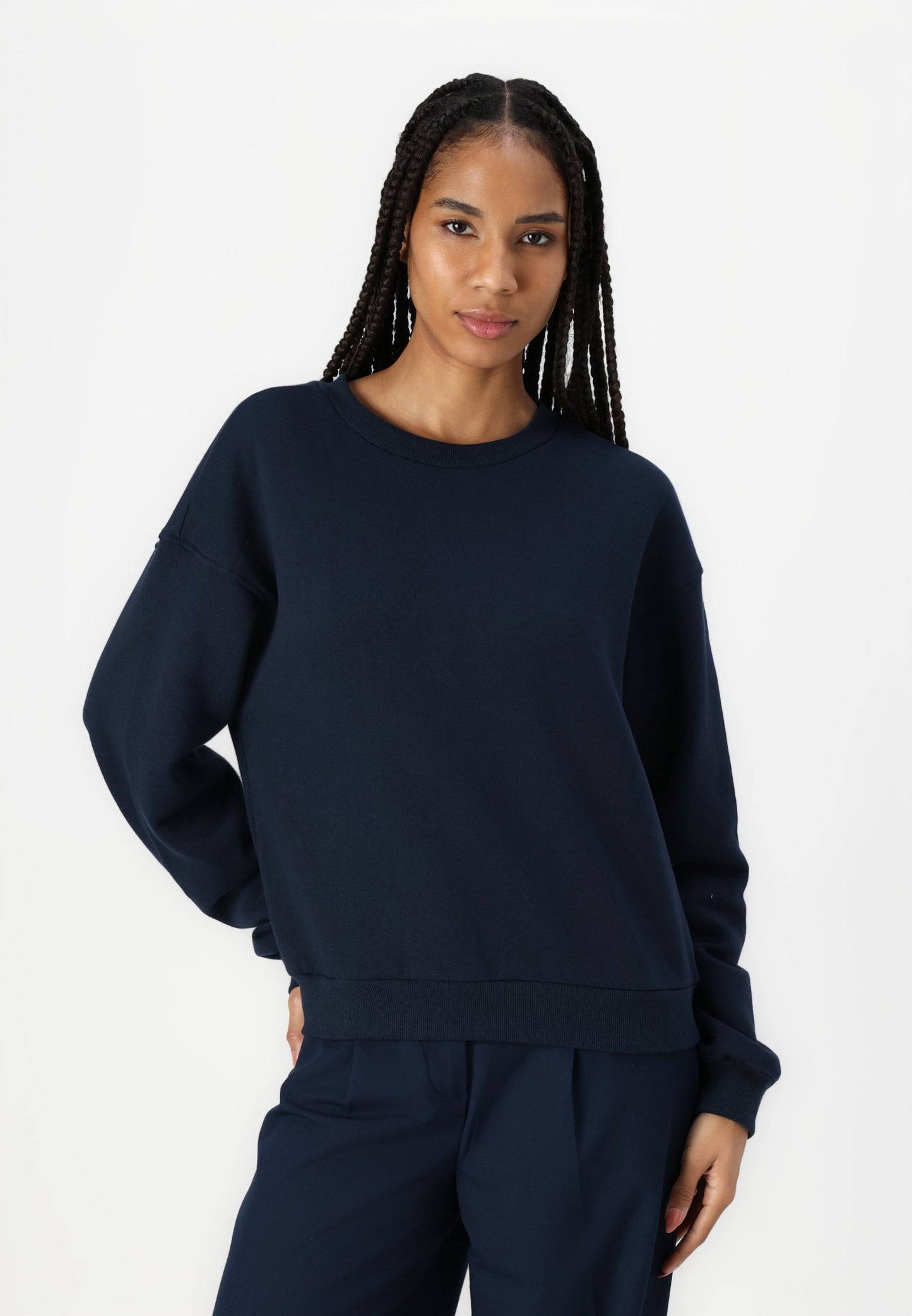 Anna Field BASIC CREW NECK - Sweatshirt - Dark Blue