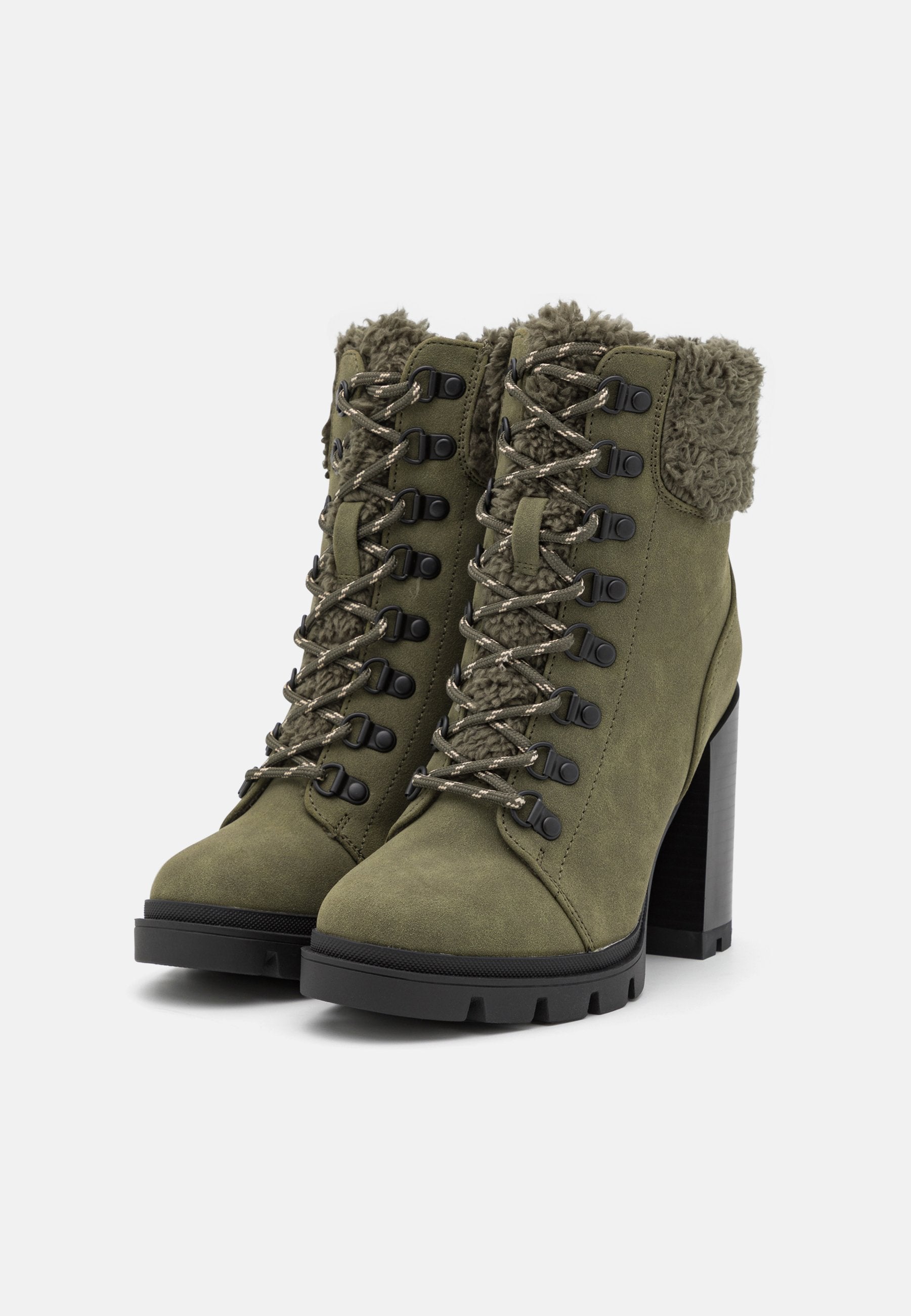Anna Field Leather - Lace-Up Ankle Boots - Khaki