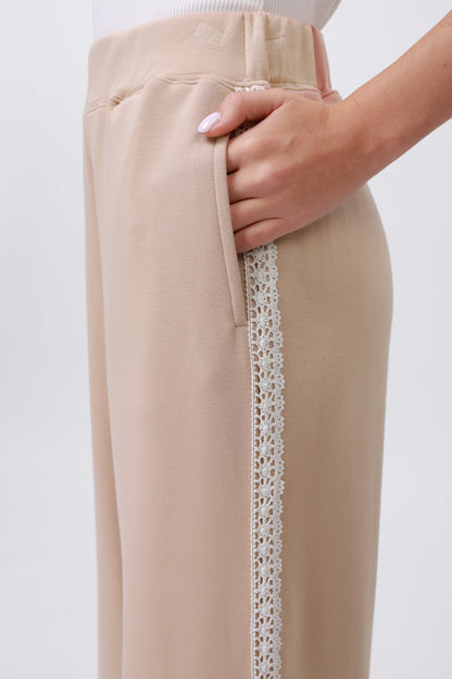 Anna Field Tracksuit Bottoms - Pink/ivory Lace