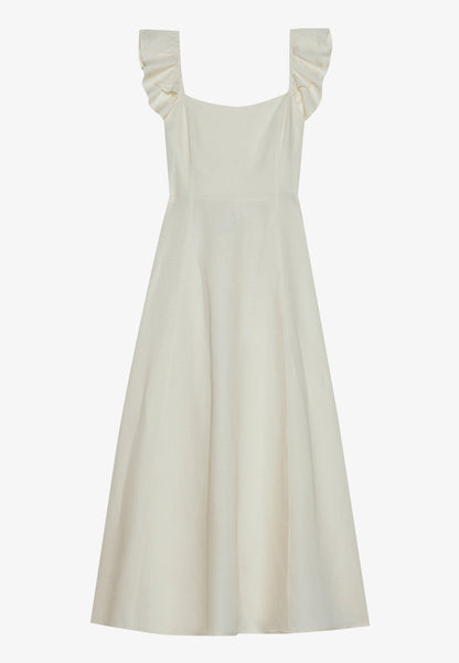 Anna Field LINEN MIX MAXI DRESS - Maxi Dress - White