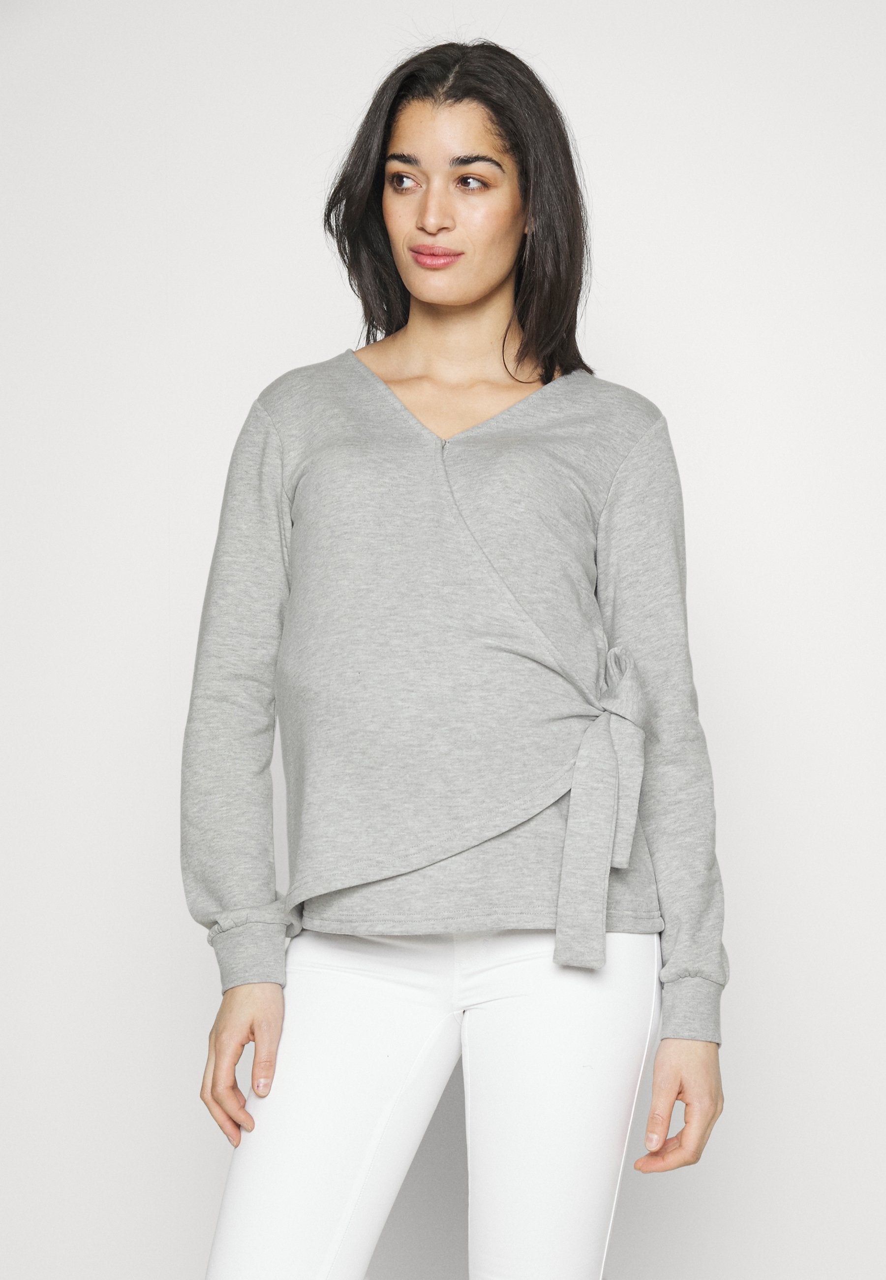  Zip-Up Sweatshirt - Mottled Light Grey
