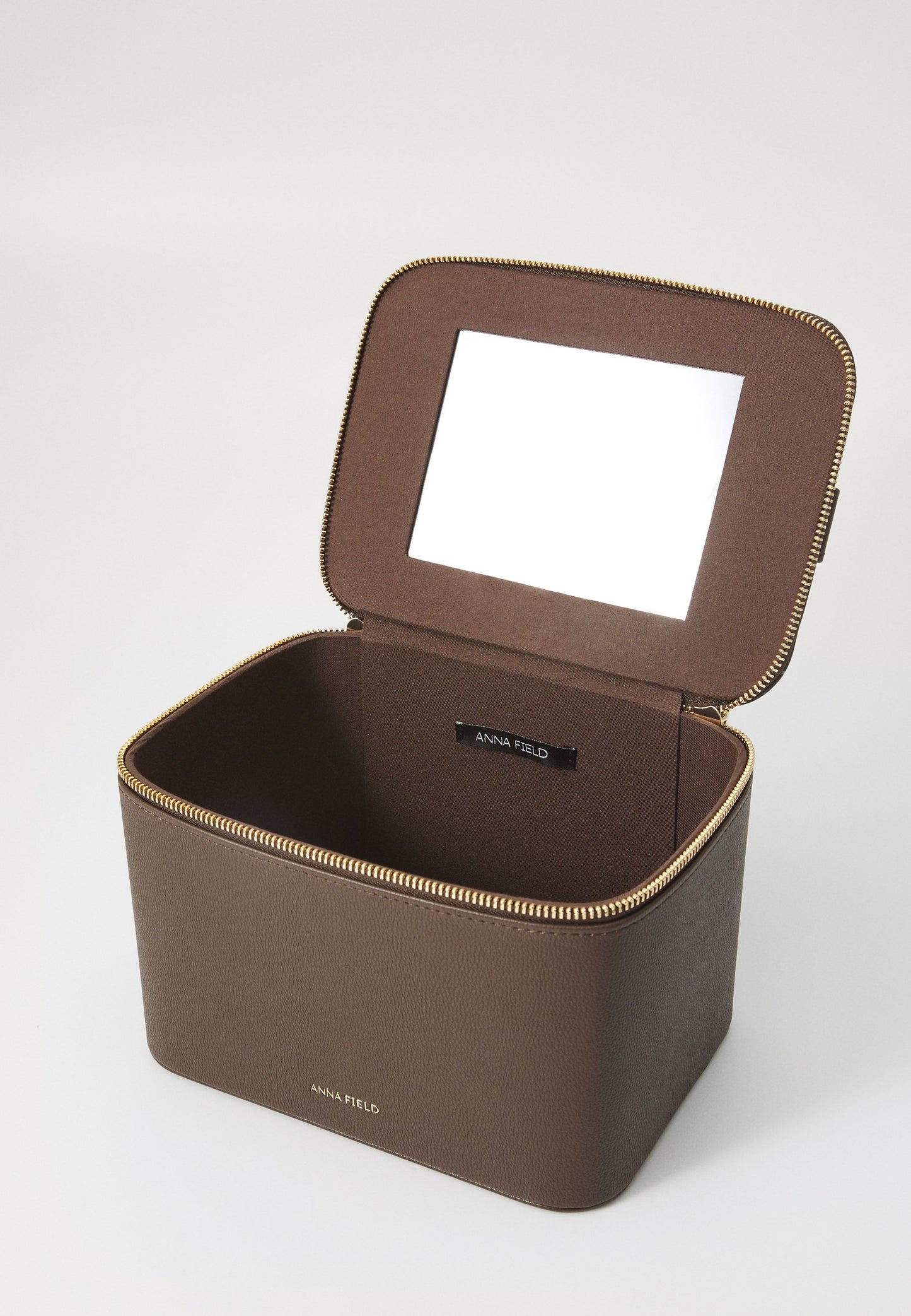 Anna Field Wash Bag - Dark Brown