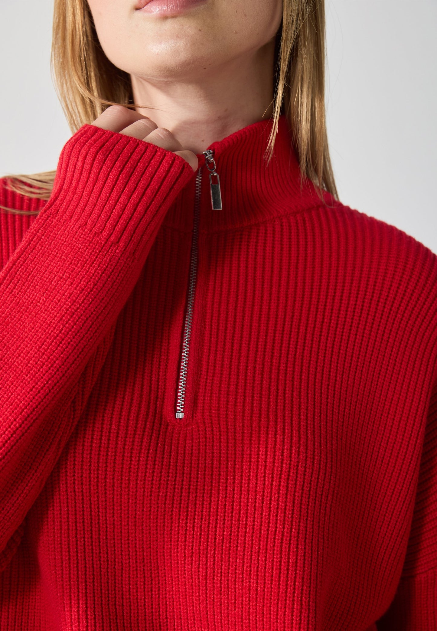 Anna Field Jumper - Chinese Red
