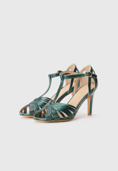 Anna Field High Heeled Sandals - Dark Green