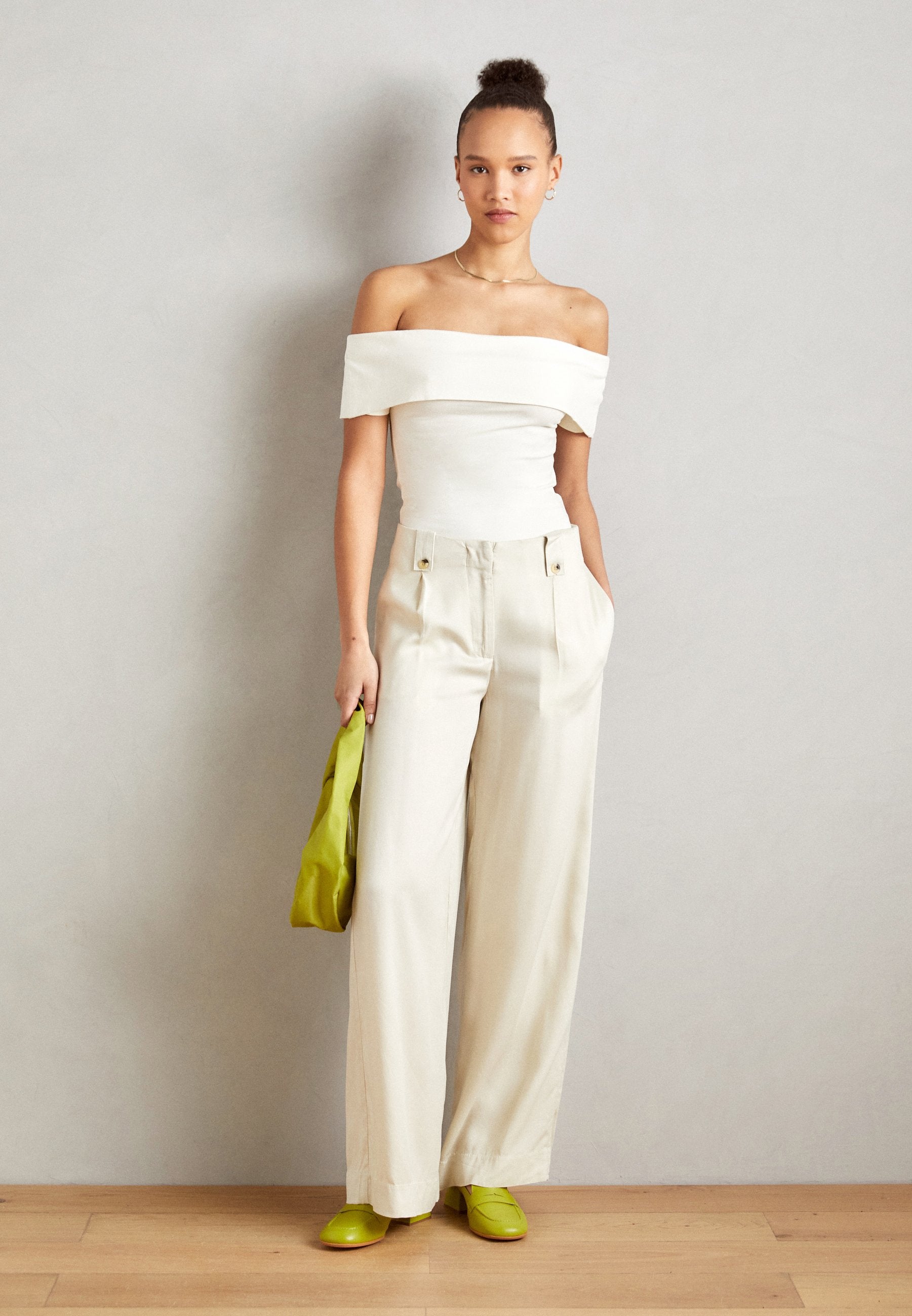 Anna Field OFF SHOULDER TOP - Basic T-shirt - Off-white
