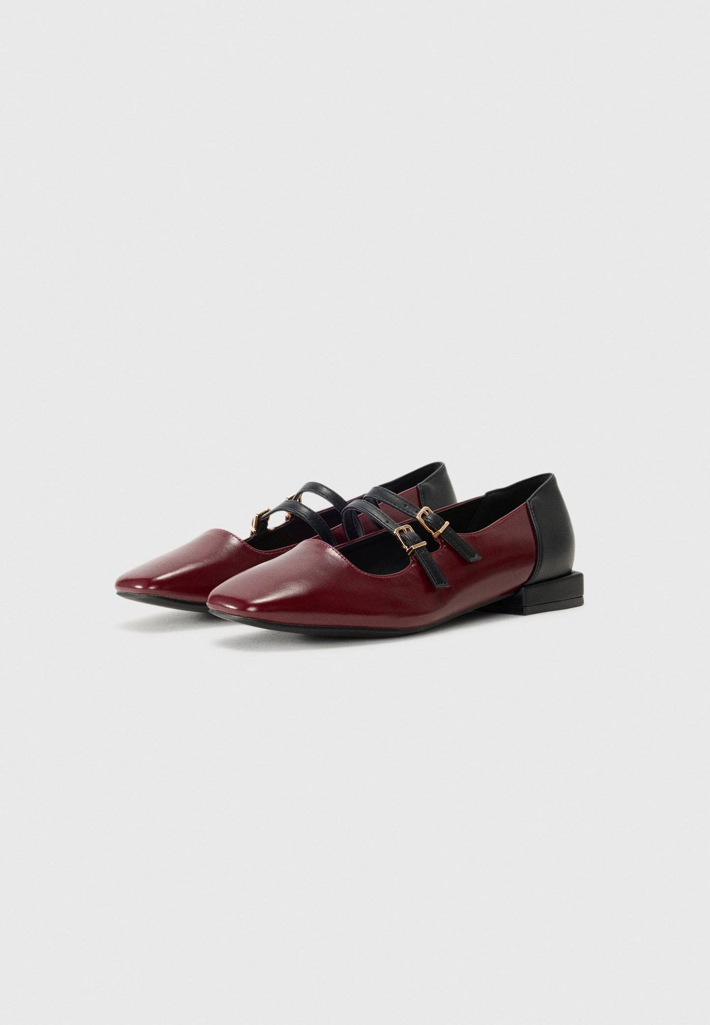Anna Field Ballet Pumps - Burgundy Black