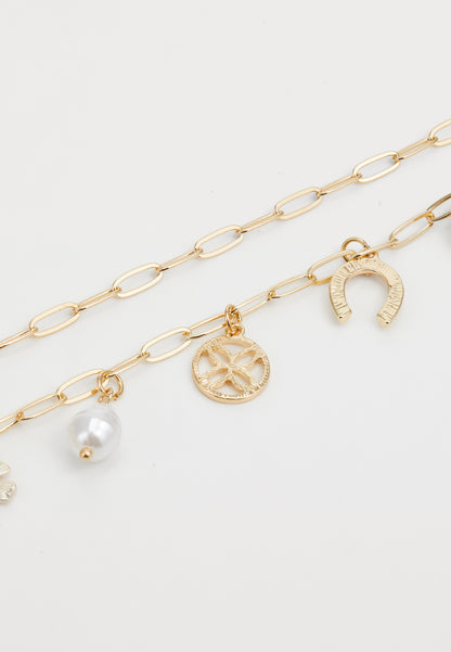 Anna Field 2 PACK - Necklace - Gold-coloured