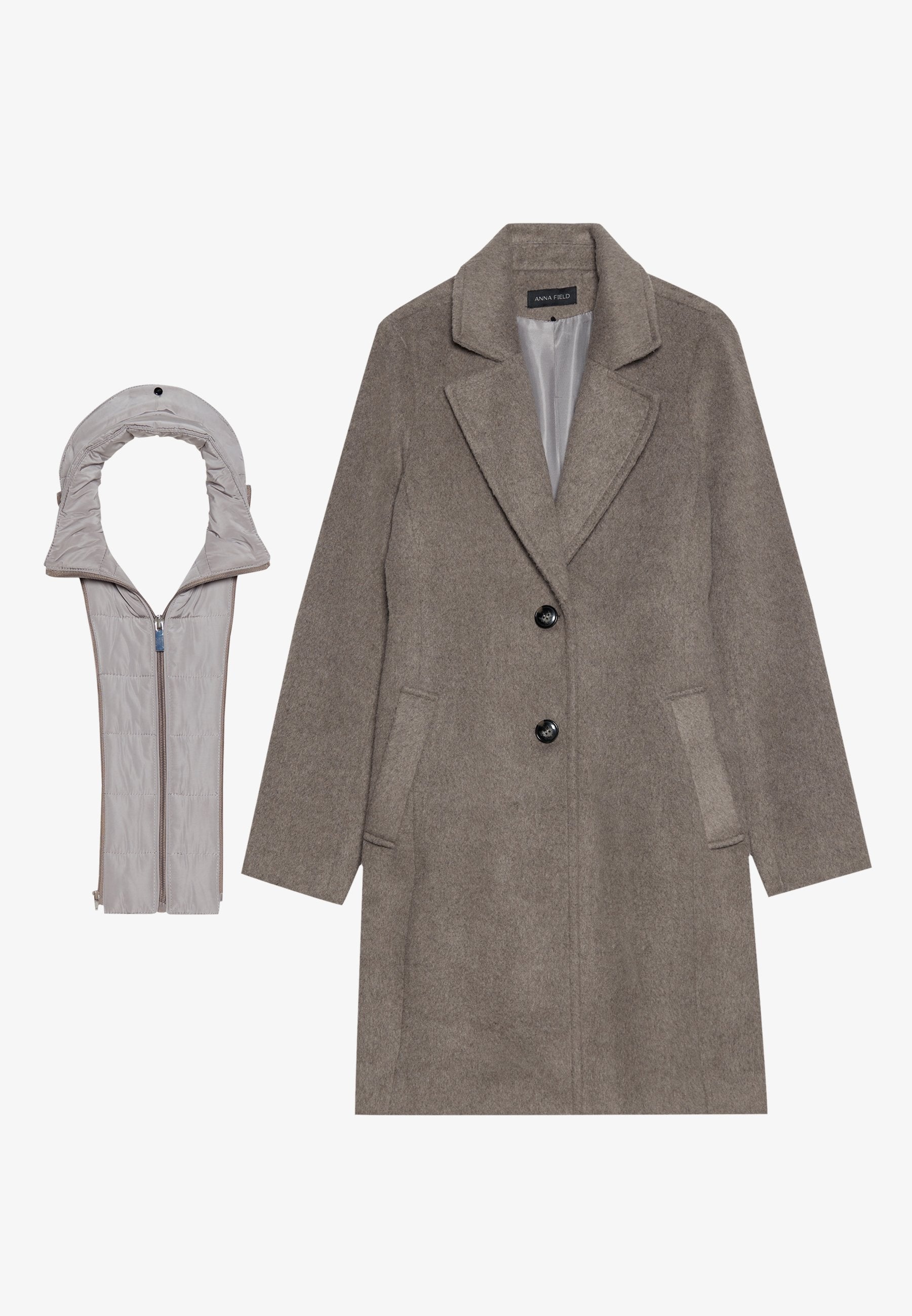 Anna Field Classic Coat - Mottled Beige