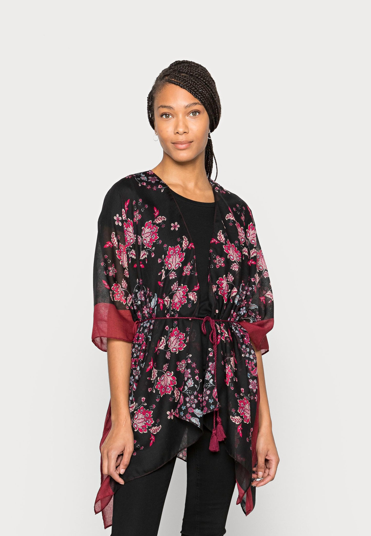 Anna Field Summer Jacket - Black/Blue/Red