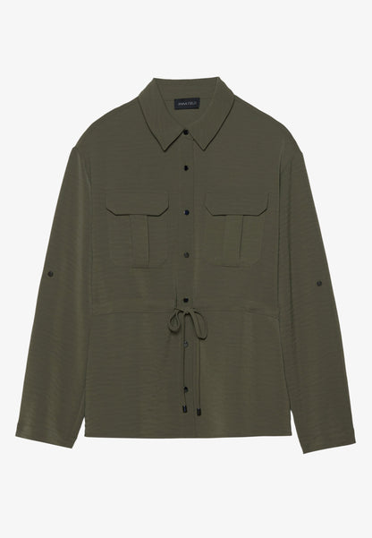 Anna Field Button-down Blouse - Olive