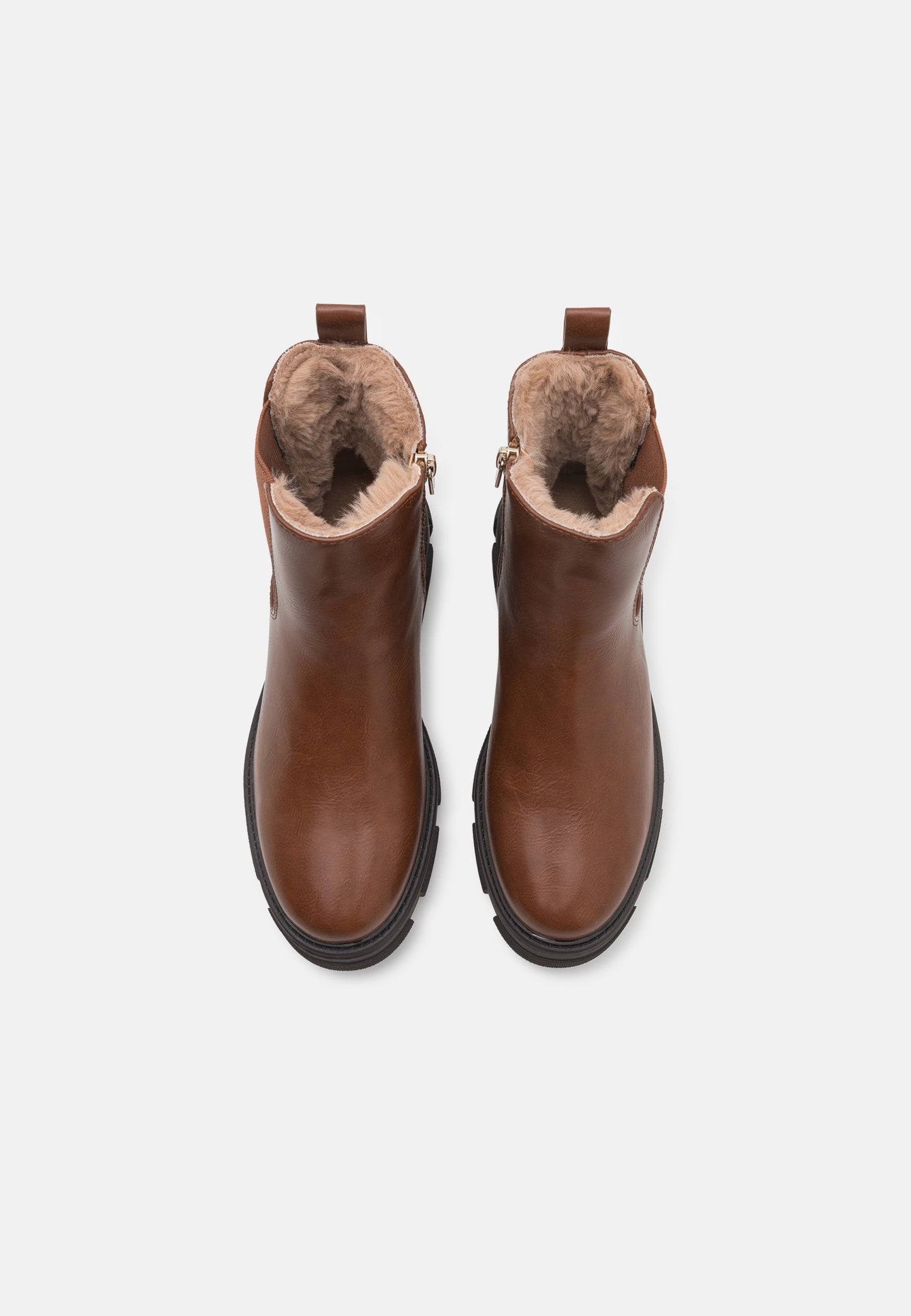Anna Field Platform Ankle Boots - Cognac
