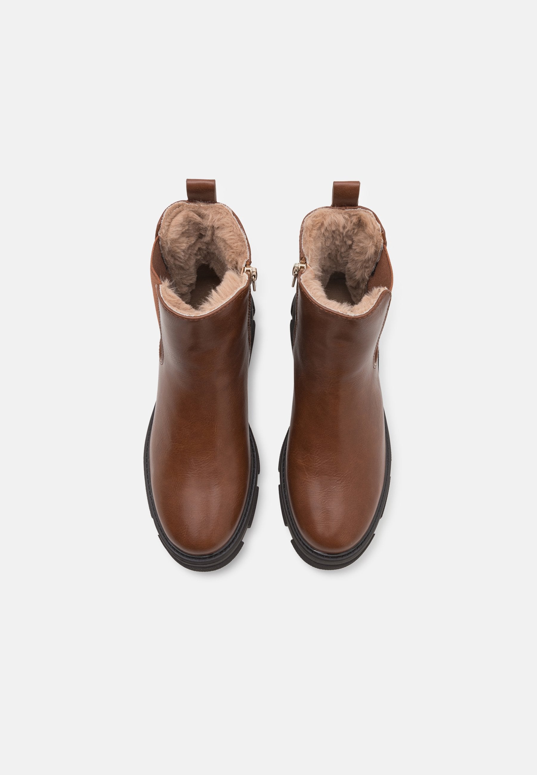 Anna Field Platform Ankle Boots - Cognac