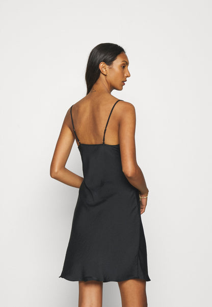 Anna Field Hammered Satin Nightie - Nightie - Black