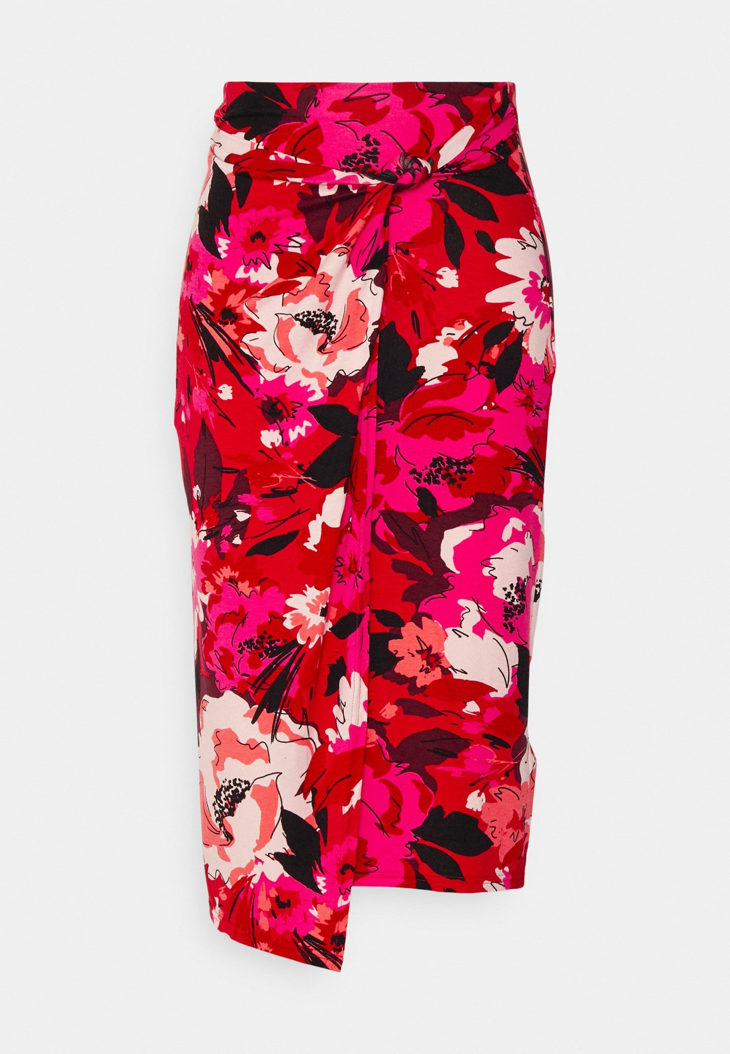 Anna Field Front Knot Midi Skirt - Pencil Skirt - Pink