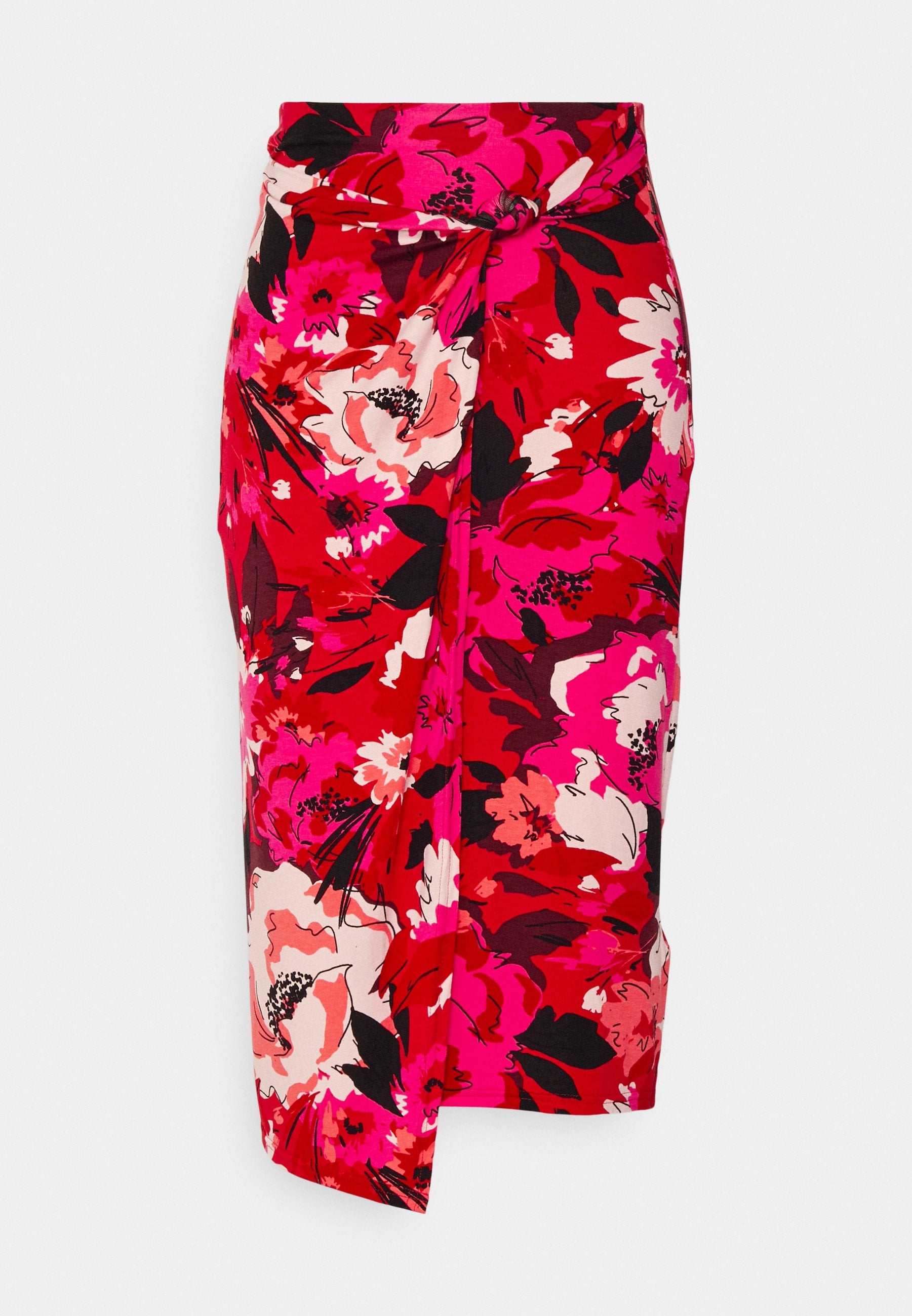 Anna Field Front Knot Midi Skirt - Pencil Skirt - Pink