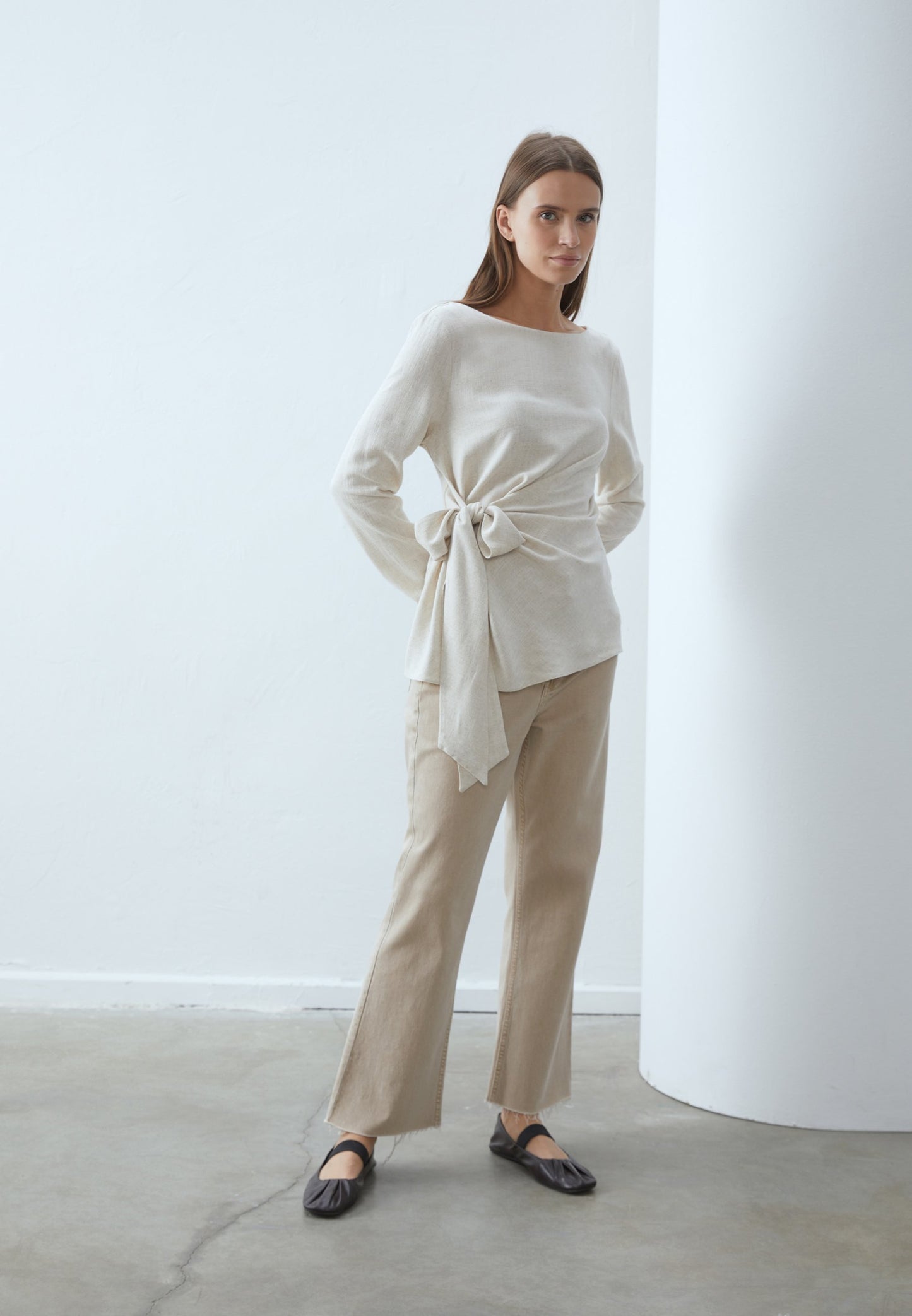 Anna Field LINEN MIX BLEND BLOUSE - Blouse - Beige