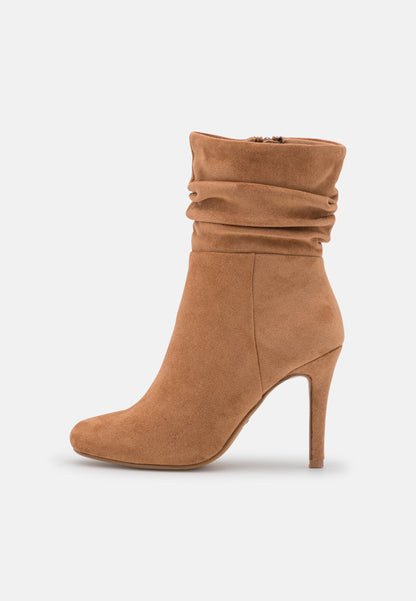 Anna Field High Heeled Ankle Boots - Cognac