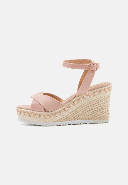 Anna Field Wedge Sandals - Light Pink