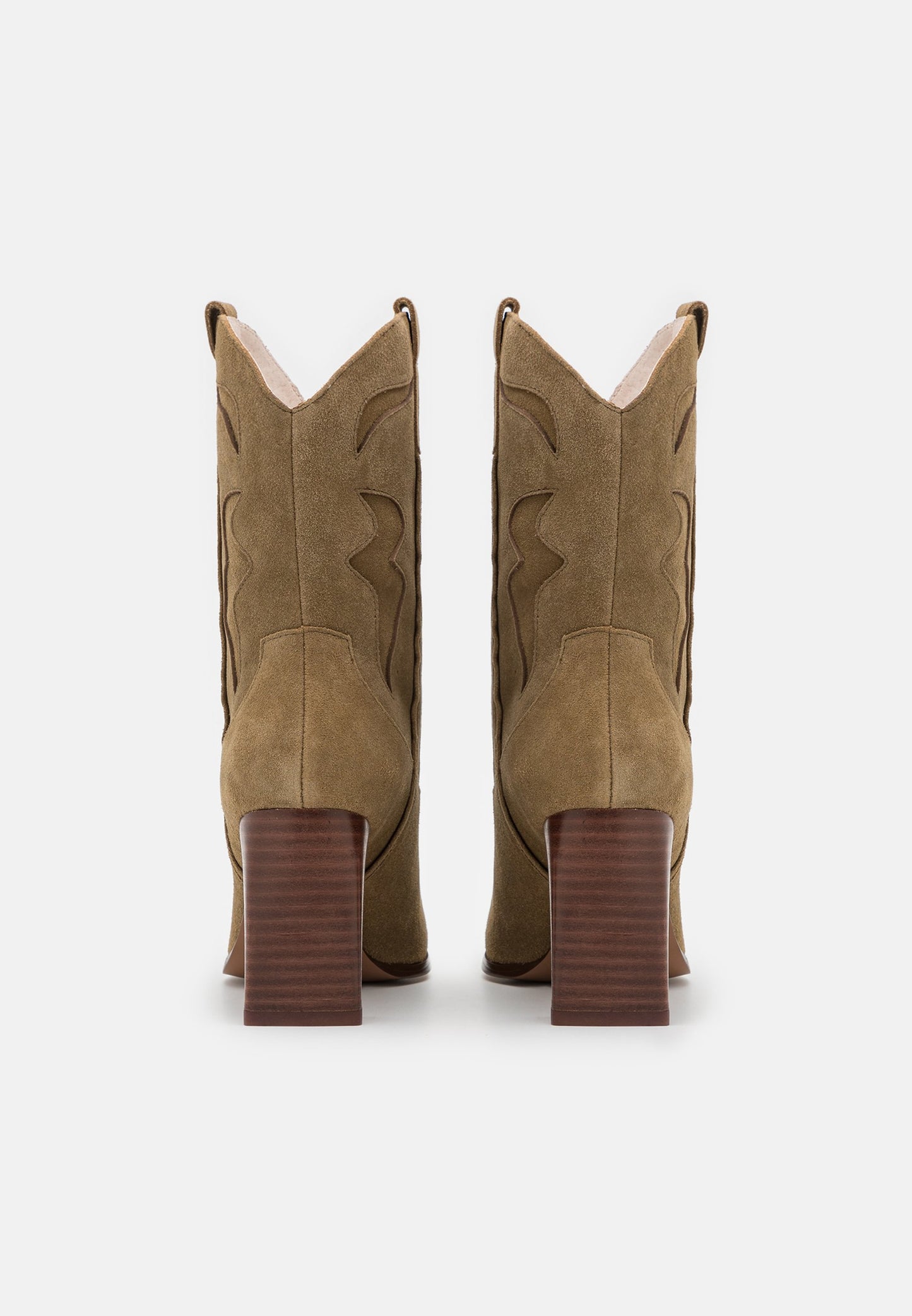 Anna Field Leather - Cowboy/Biker Ankle Boot - Khaki