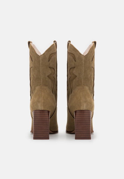 Anna Field Leather - Cowboy/Biker Ankle Boot - Khaki
