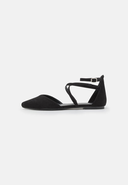 Anna Field Ankle Strap Ballet Pumps - Black