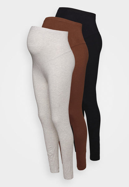  3 Pack - Leggings - Trousers - Black/Brown/Off-White