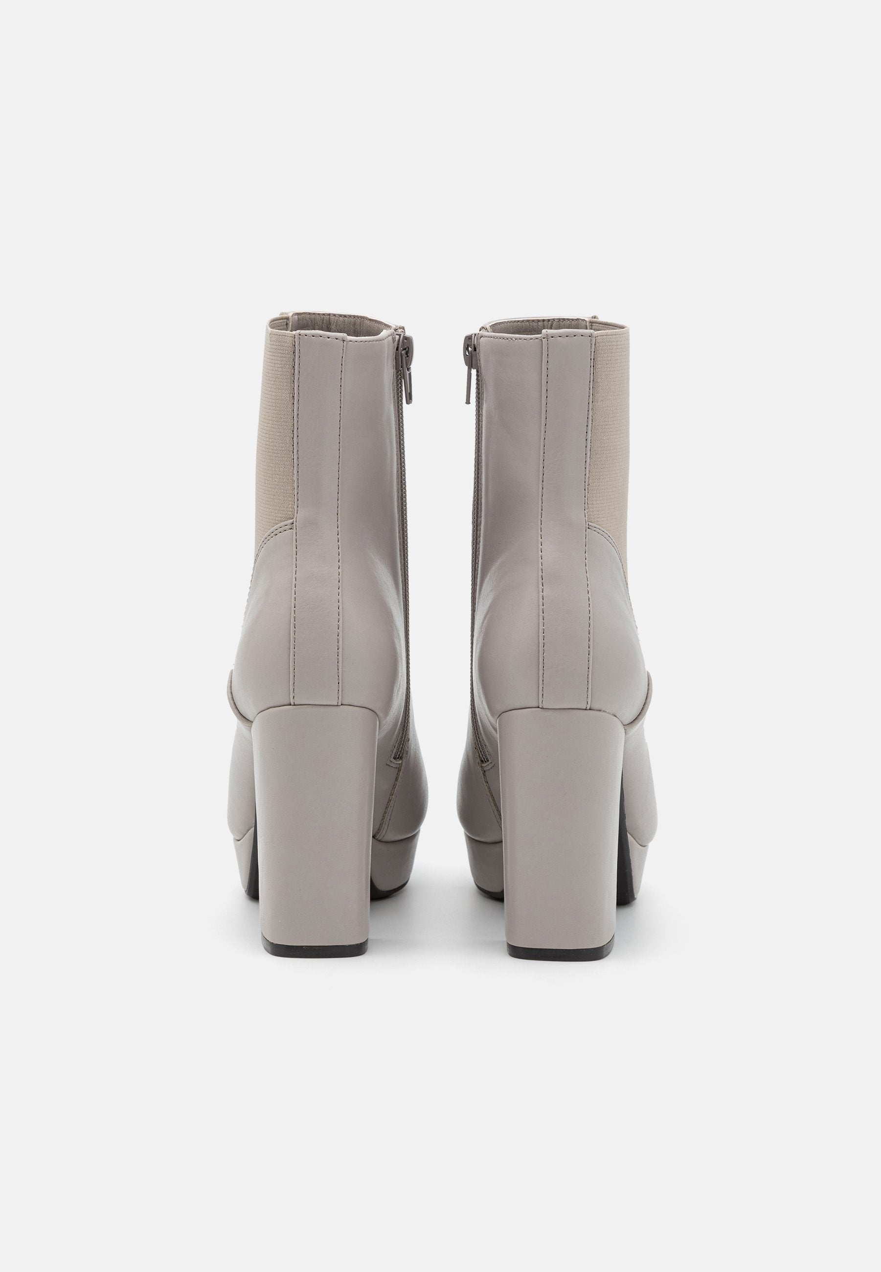  Platform Ankle Boots - Grey