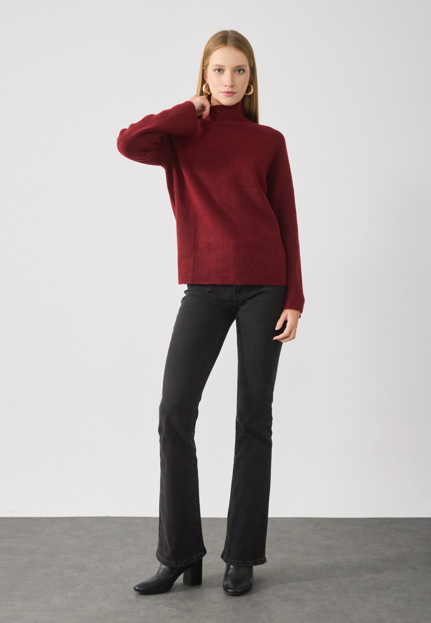 Anna Field Jumper - Burgundy
