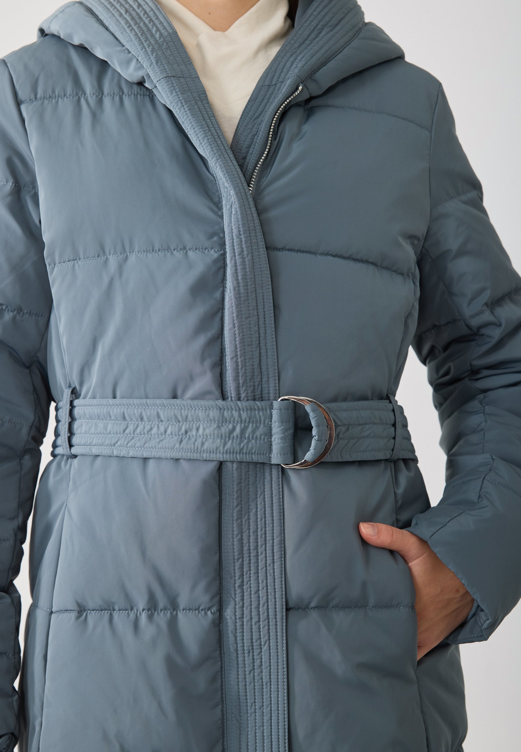 Anna Field Winter Coat - Blue Grey
