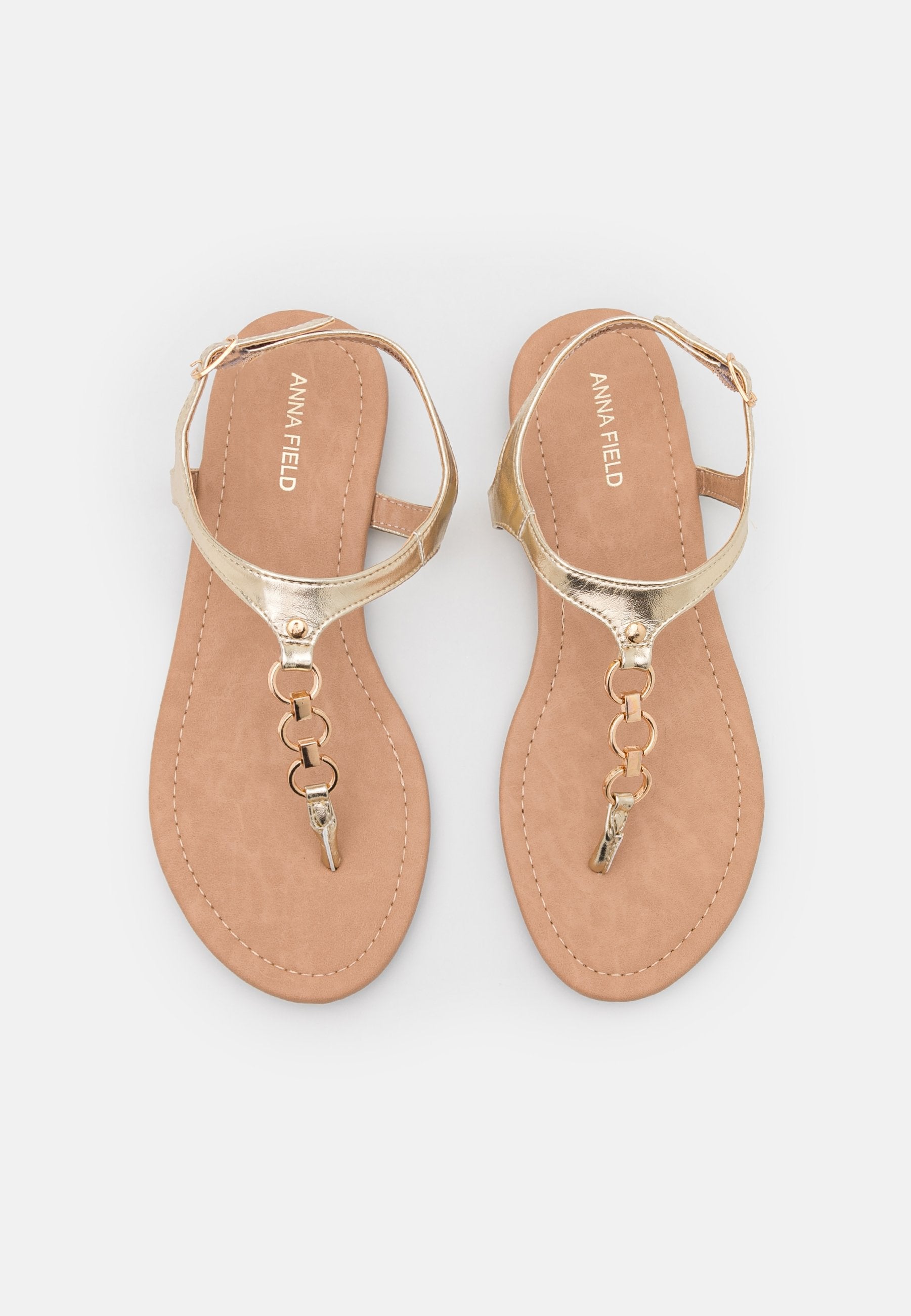  T-Bar Sandals - Gold