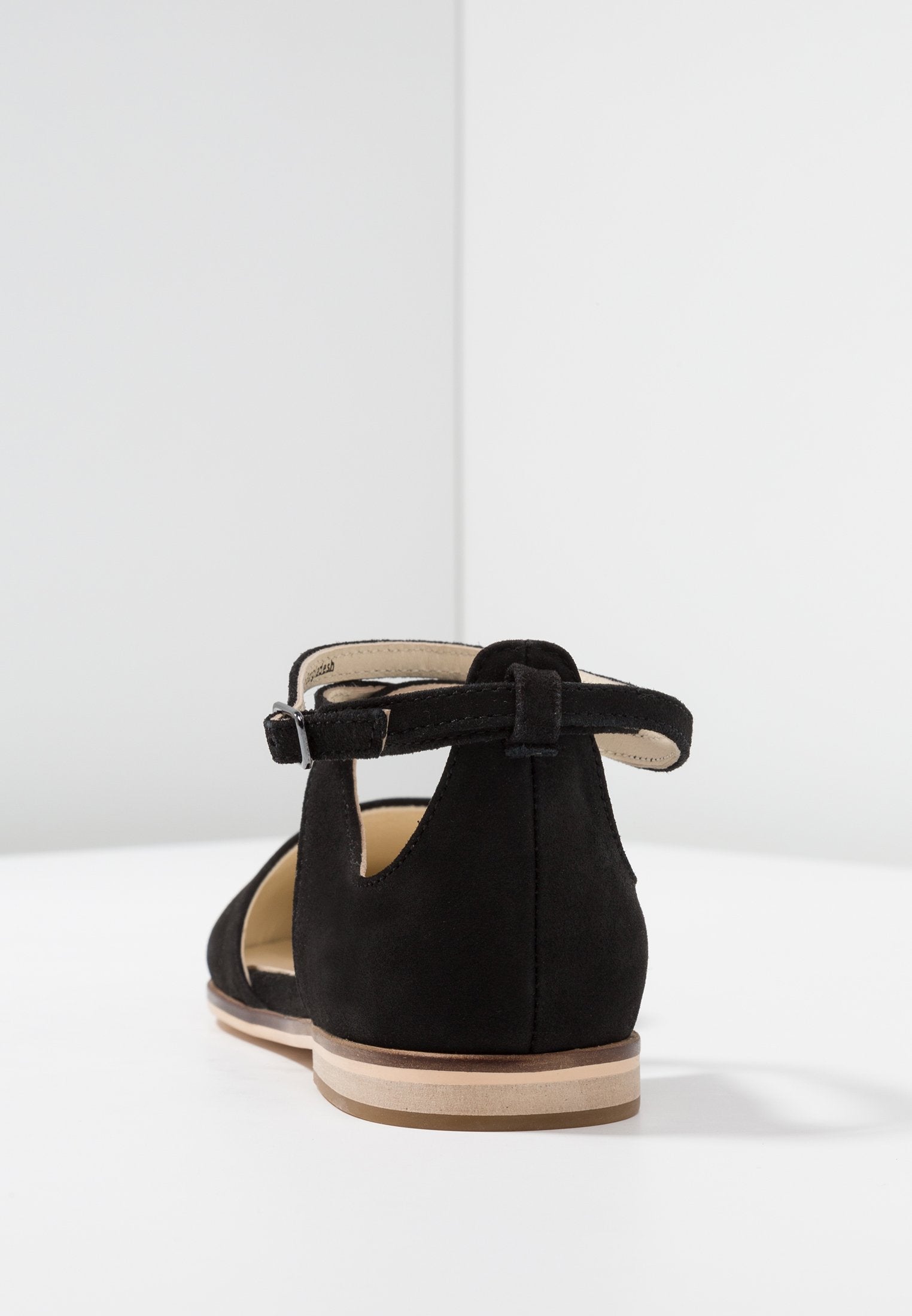 Anna Field Leather- Ankle Strap Ballet Pumps - Black