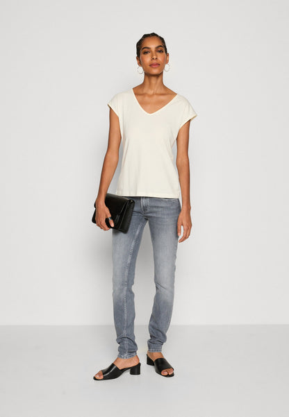 Anna Field 2 PACK - Basic T-shirt - Off-white/bordeaux