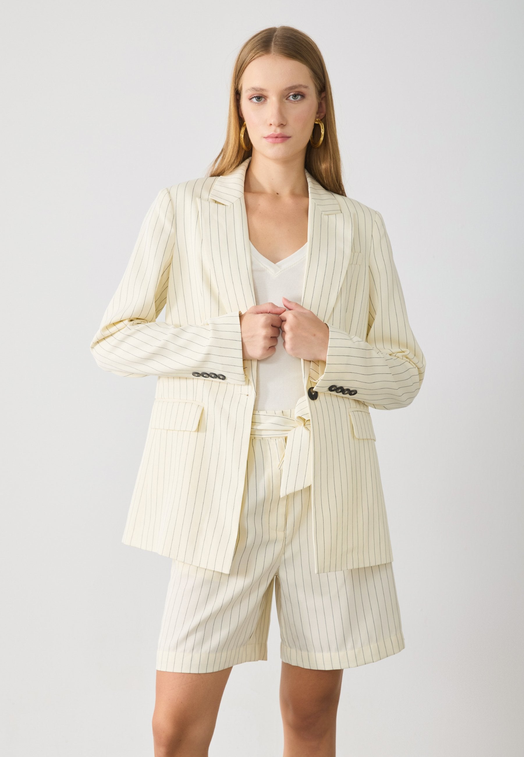 Anna Field Blazer - White