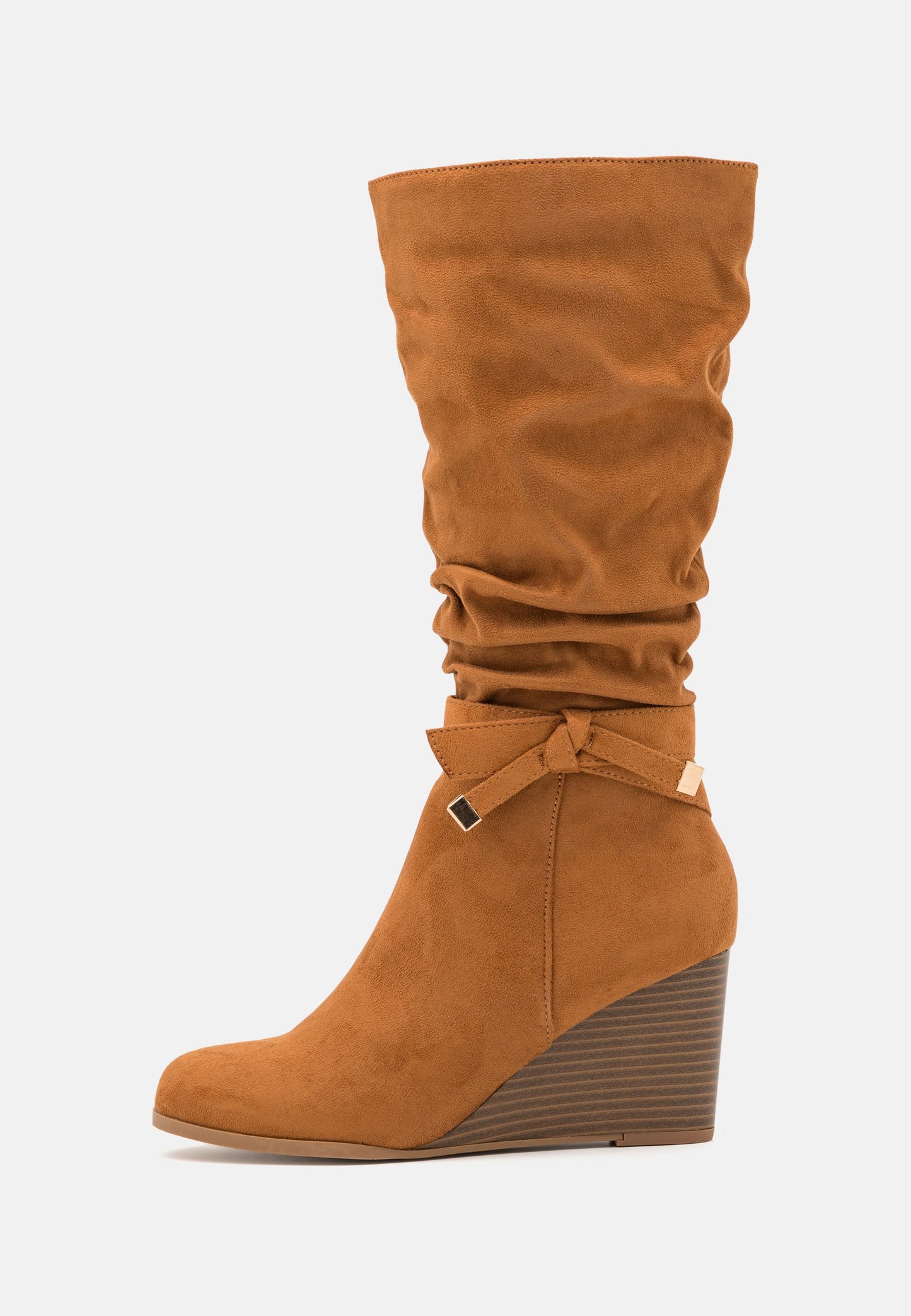 Anna Field Wedge Boots - Cognac