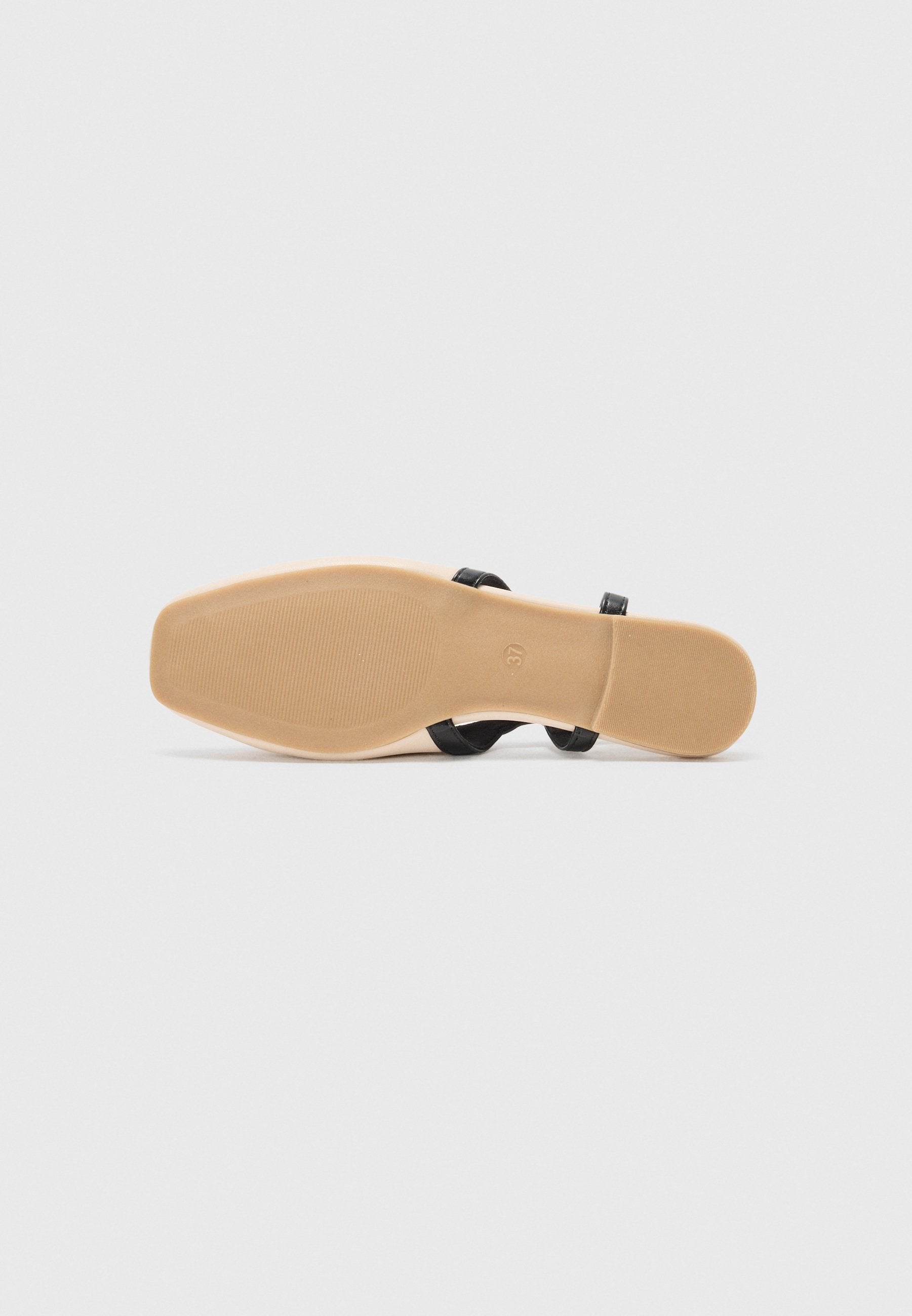 Anna Field Slingback Ballet Pumps - Off White/black