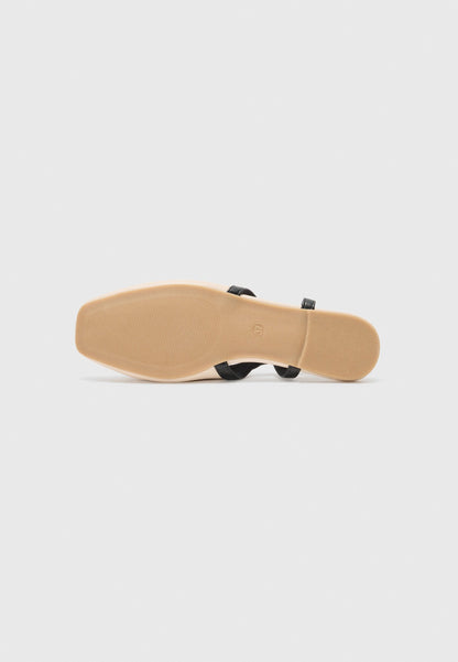 Anna Field Slingback Ballet Pumps - Off White/black