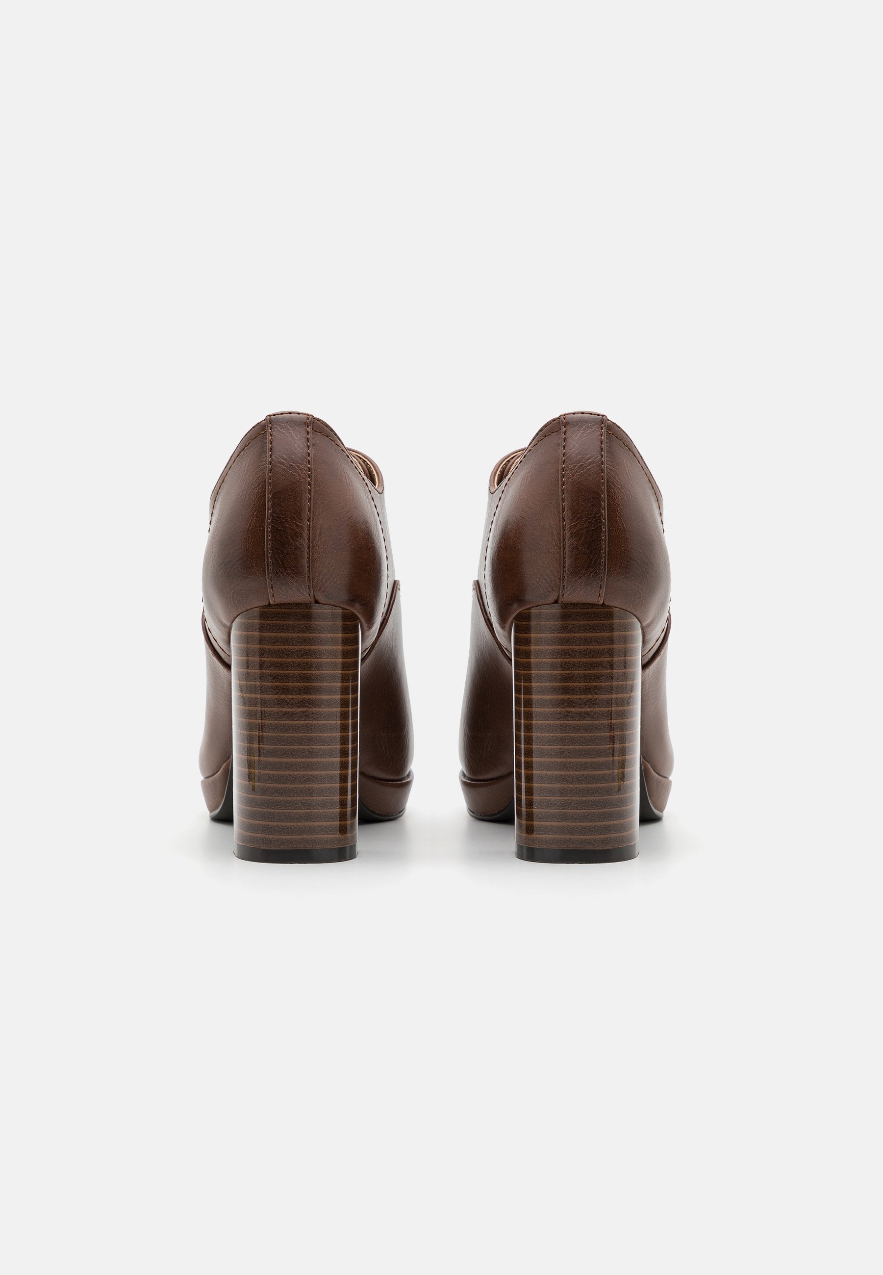 Anna Field High Heeled Ankle Boots - Cognac