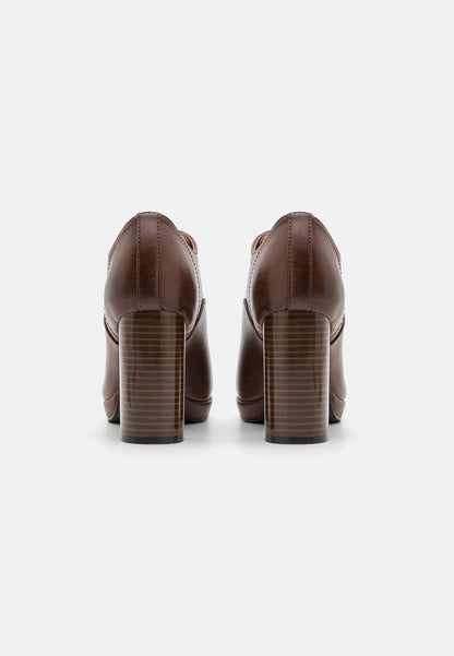 Anna Field High Heeled Ankle Boots - Cognac