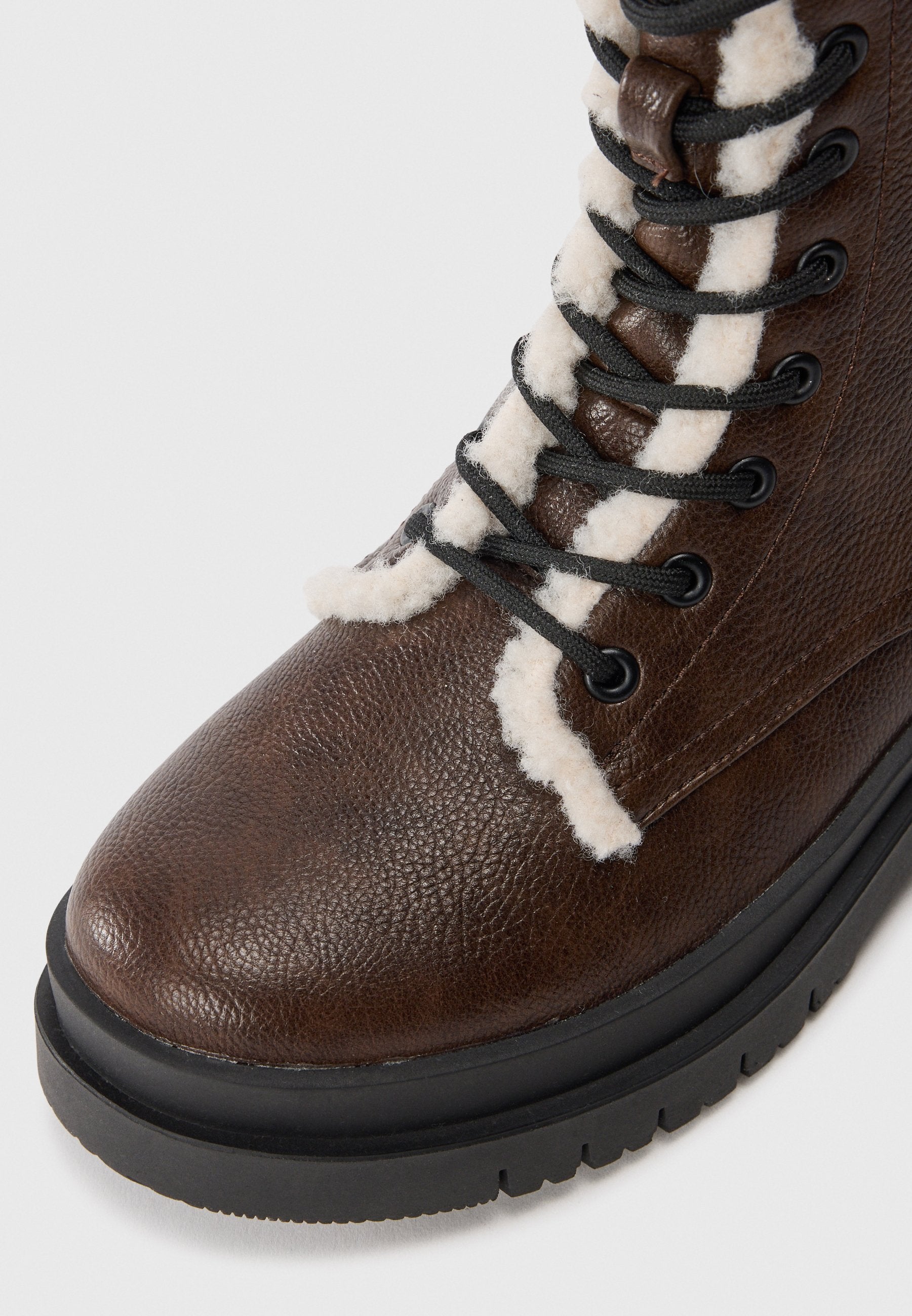  Lace-up Ankle Boots - Dark Brown