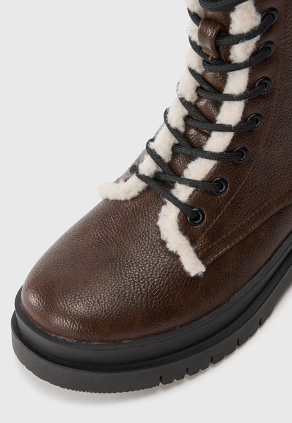  Lace-up Ankle Boots - Dark Brown