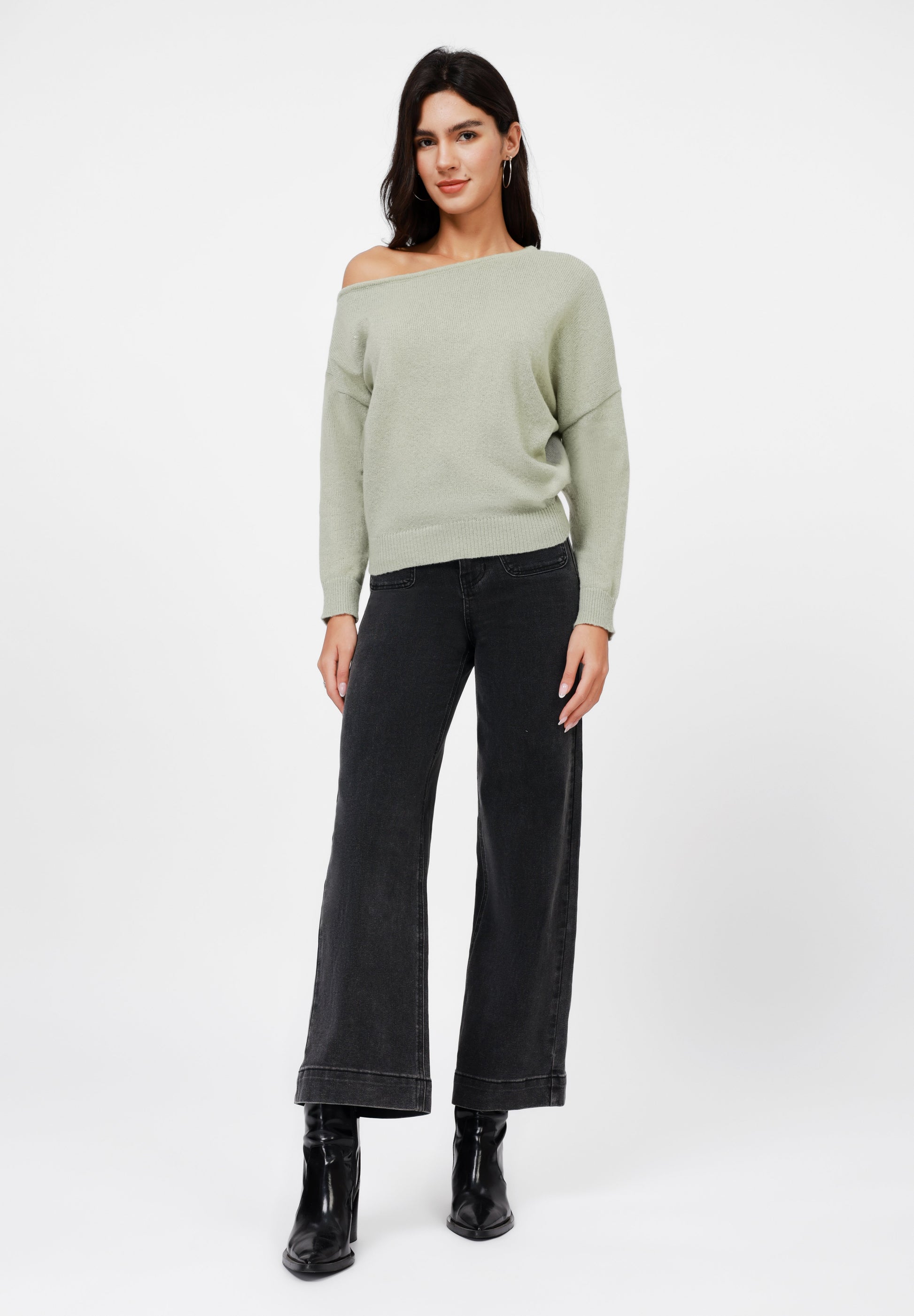 Anna Field Jumper - Sage