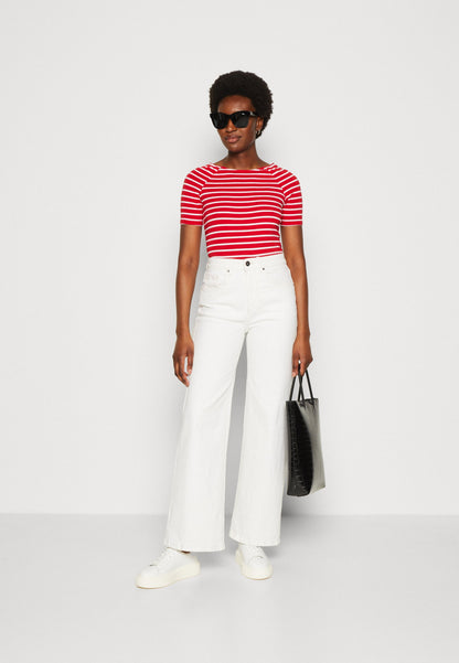 Anna Field Print T-Shirt - Red/White