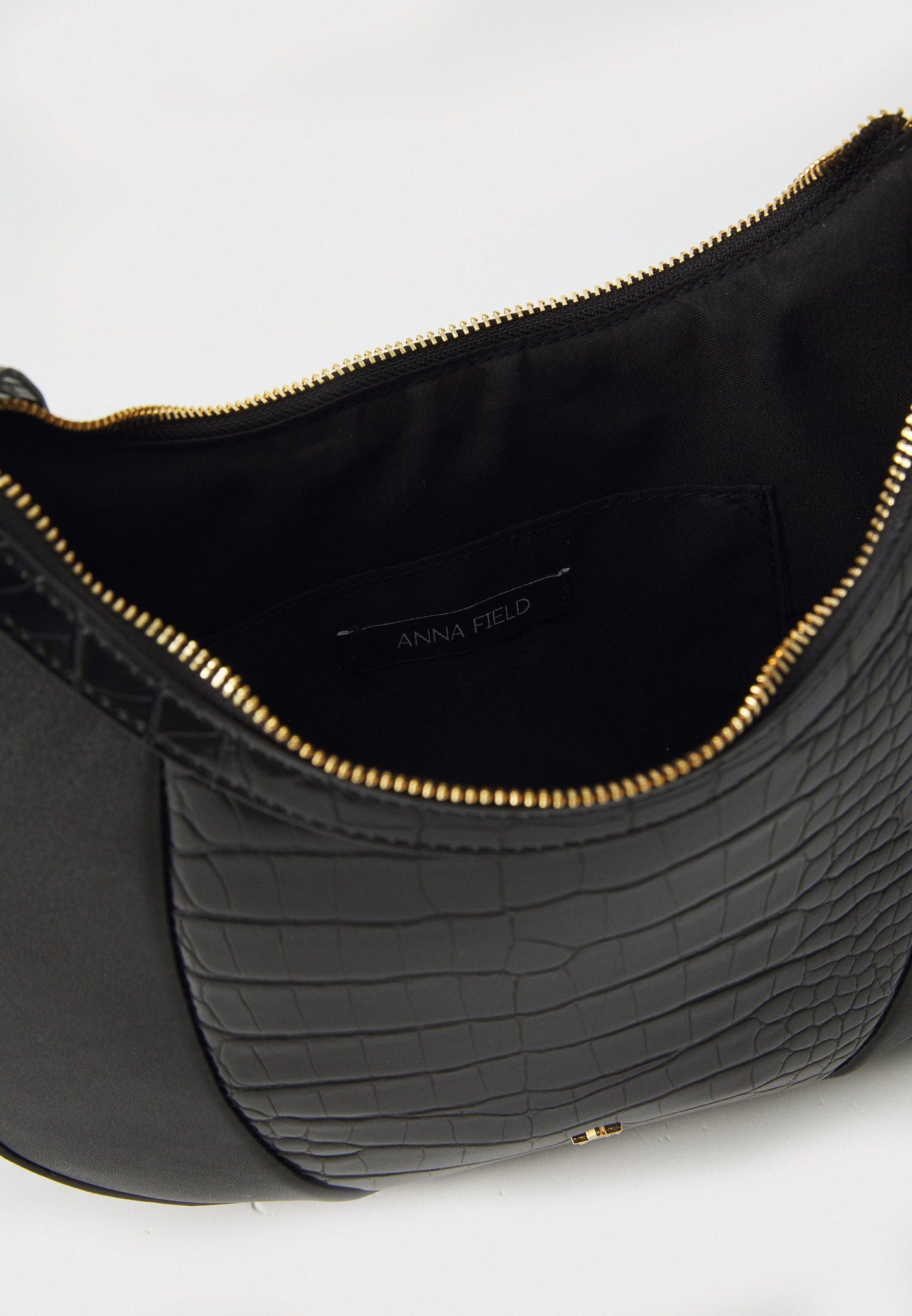 Anna Field Handbag - Black Croco