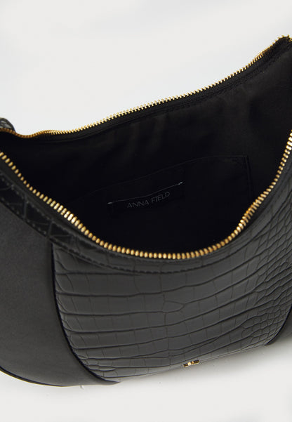 Anna Field Handbag - Black Croco