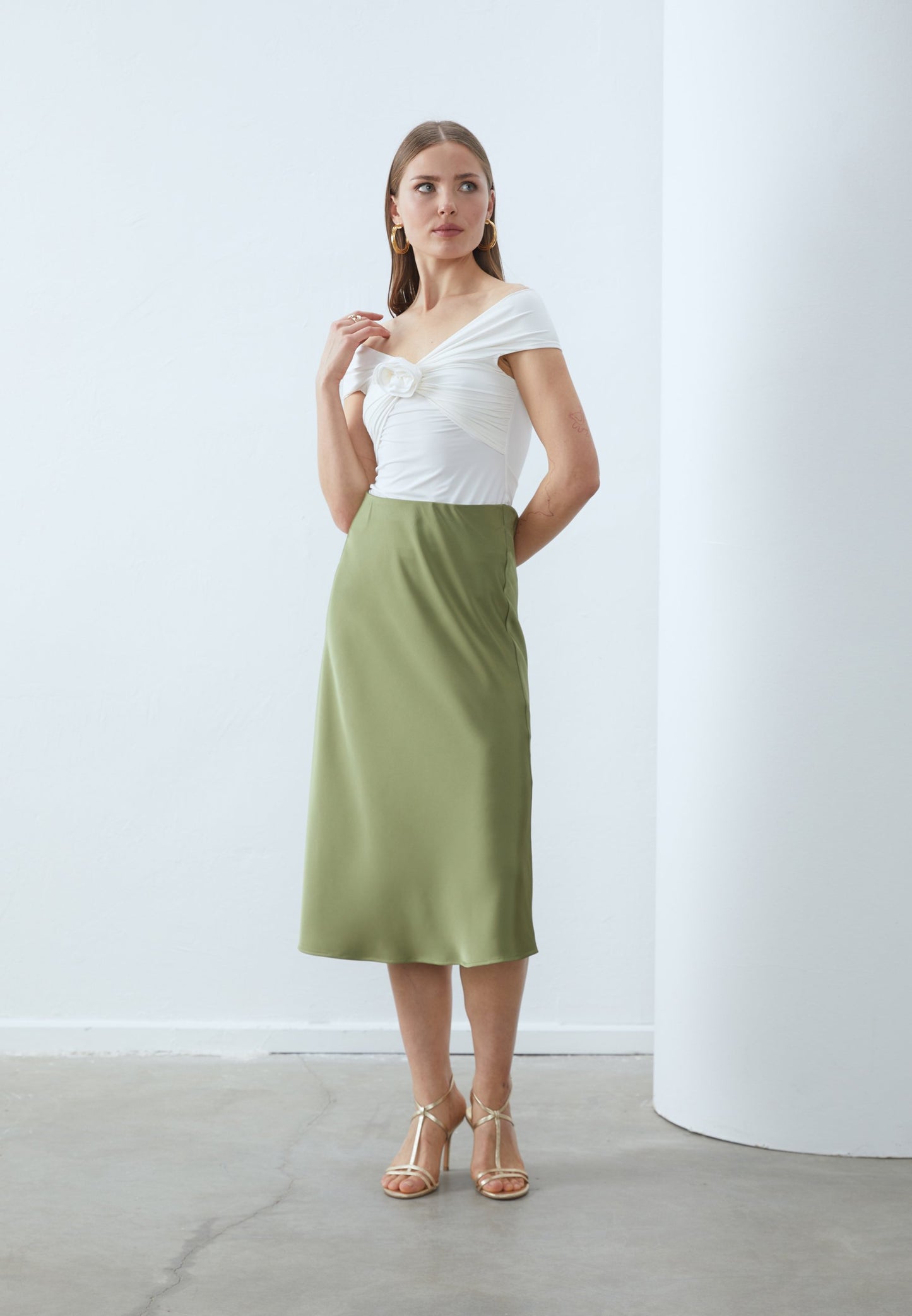 Anna Field A-line Skirt - Green