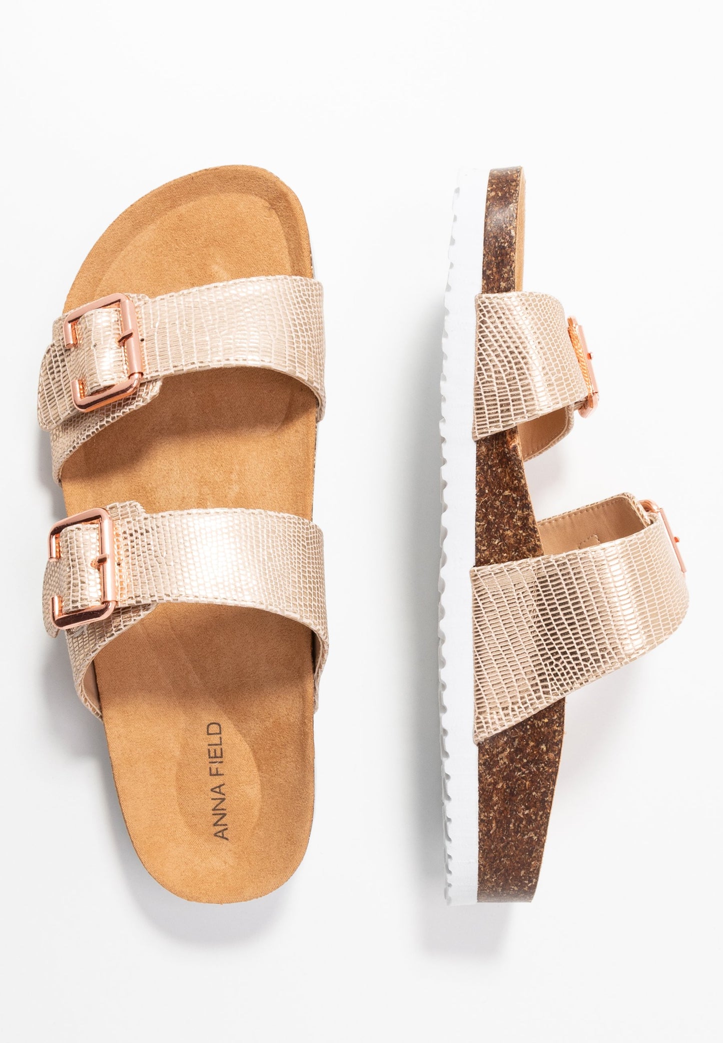 Anna Field Slippers - Rose Gold
